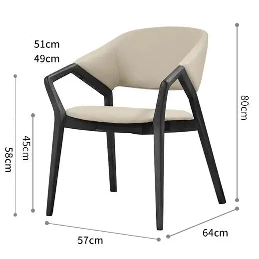 Holz-Loungesessel mit Lederbezug