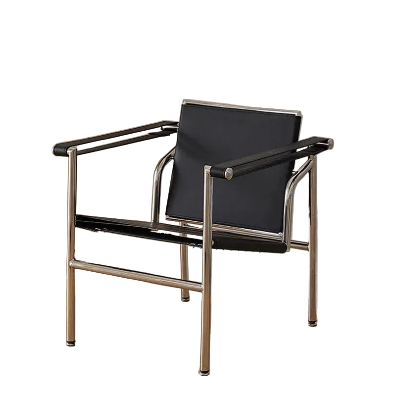 Lounge-Sessel aus Edelstahl im nordischen Stil