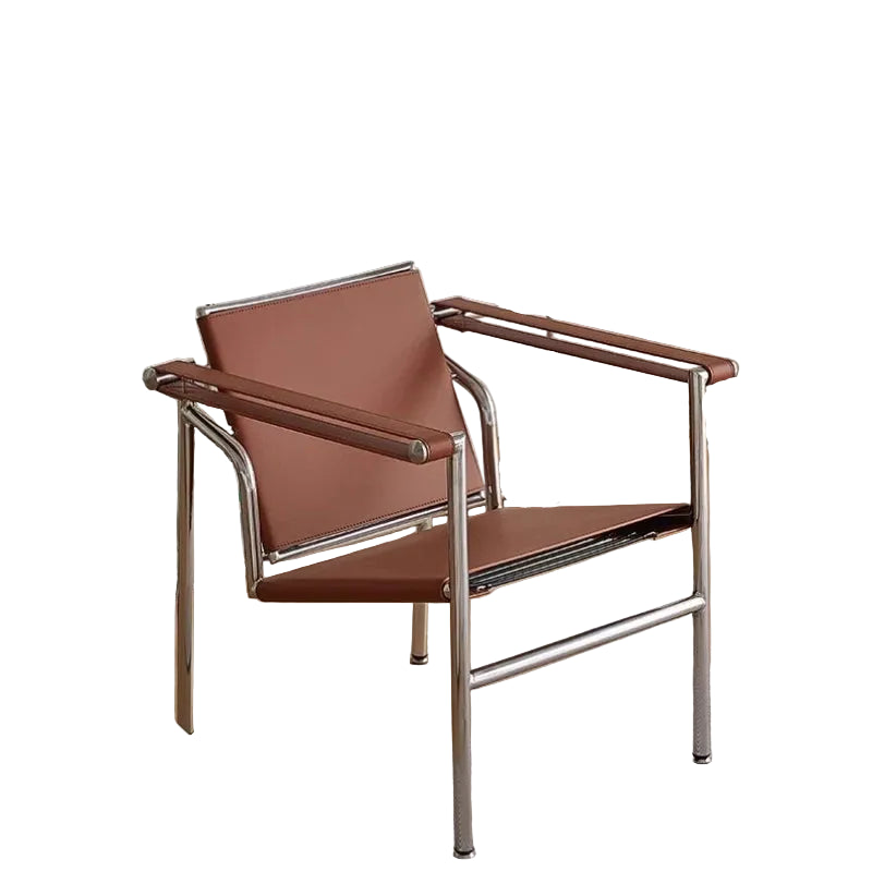 Lounge-Sessel aus Edelstahl im nordischen Stil