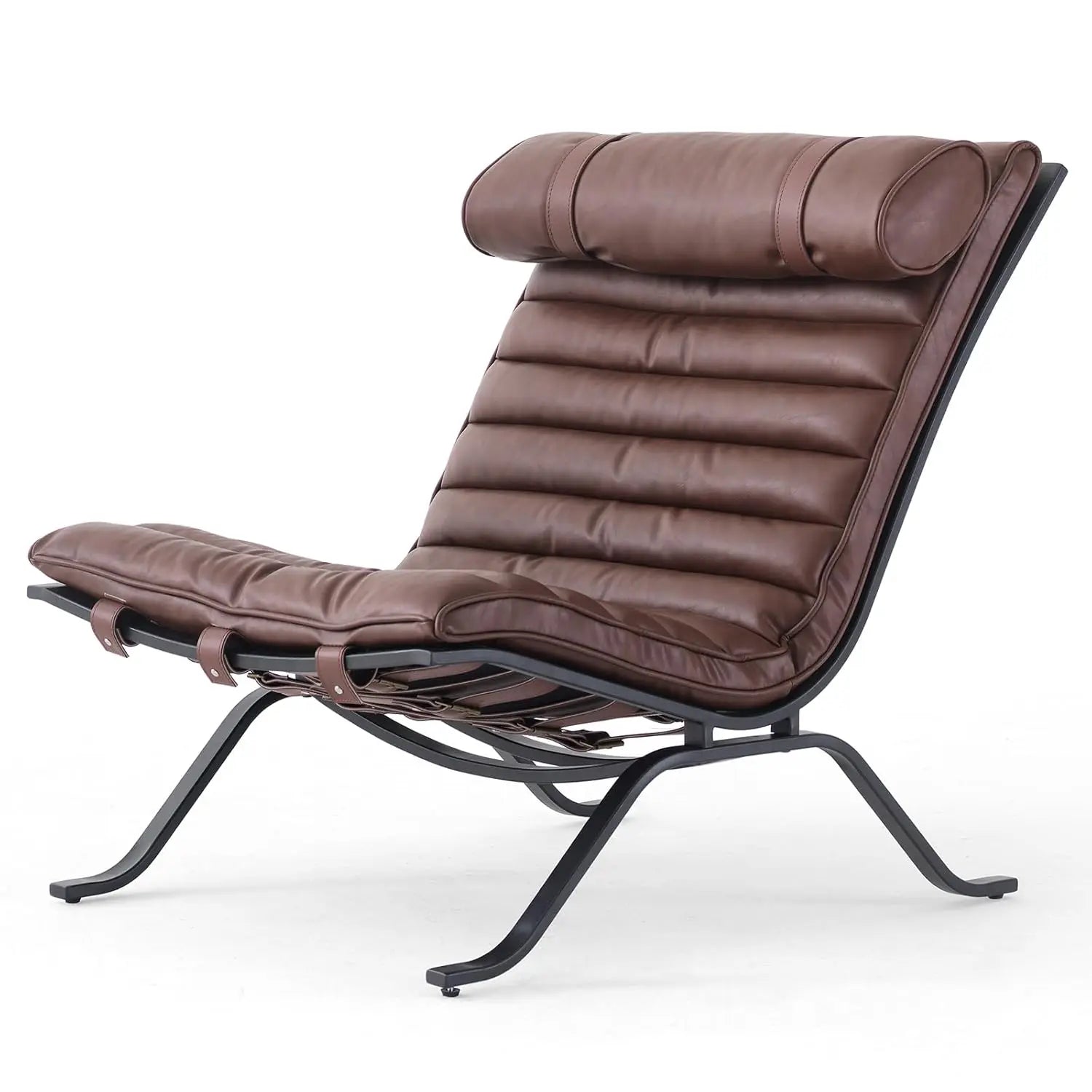 Lederbezug, höhenverstellbarer Lounge-Sessel