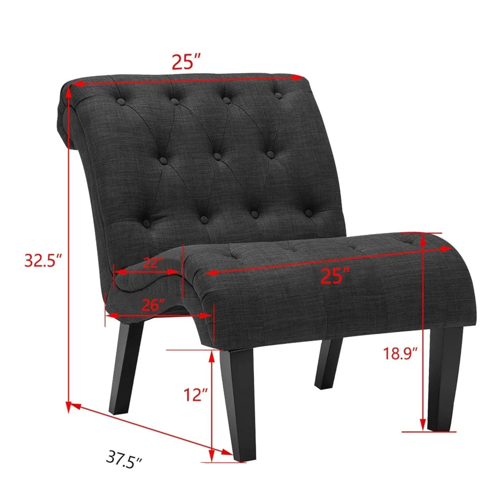 Lounge-Sessel mit Leinenbezug