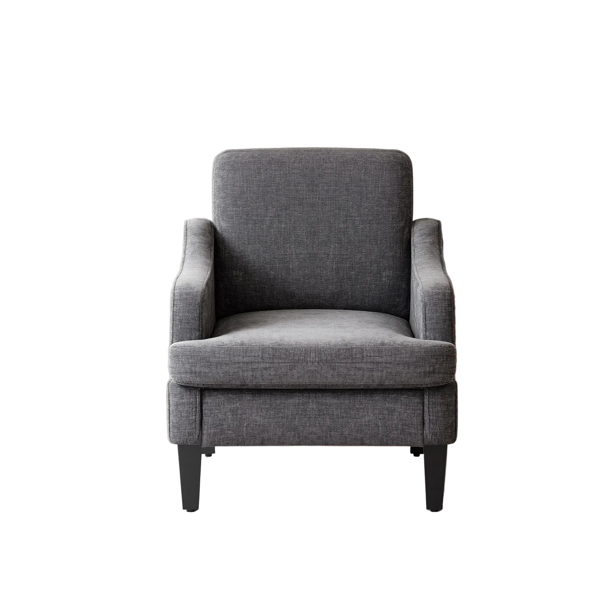 Sessel mit Armlehnen aus Chenille-Stoff