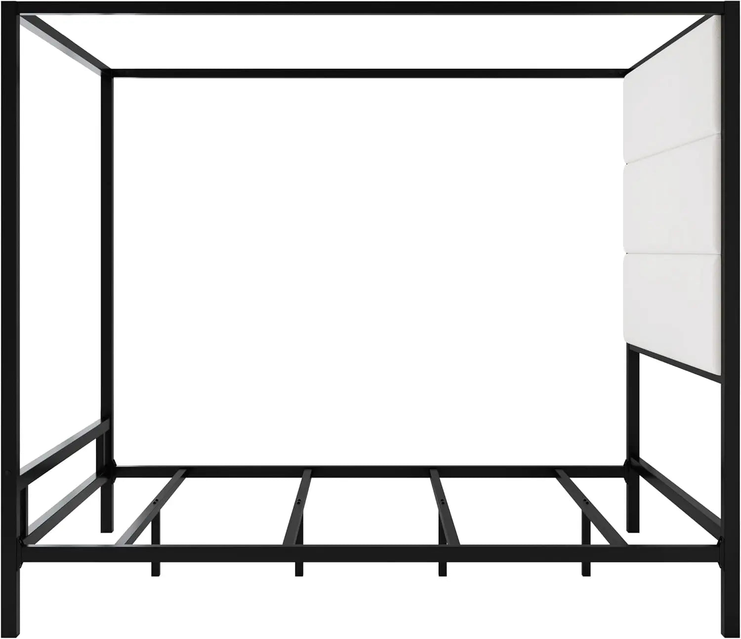 Metall-Himmelbett mit Stauraum