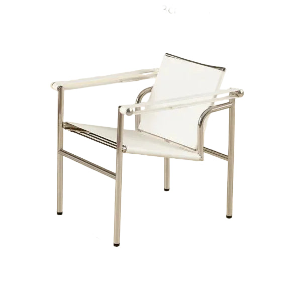 Lounge-Sessel aus Edelstahl im nordischen Stil