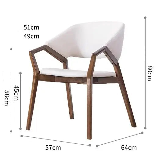 Holz-Loungesessel mit Lederbezug