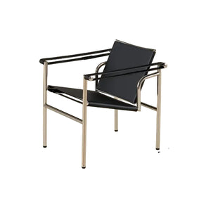 Lounge-Sessel aus Edelstahl im nordischen Stil