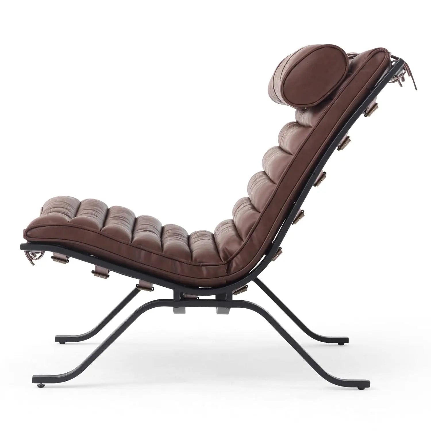 Lederbezug, höhenverstellbarer Lounge-Sessel
