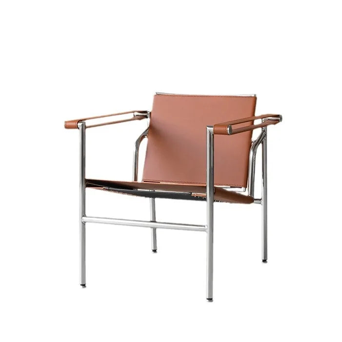Lounge-Sessel aus Edelstahl im nordischen Stil